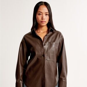 Abercrombie Vegan Leather Shacket